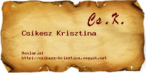 Csikesz Krisztina névjegykártya