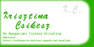 krisztina csikesz business card